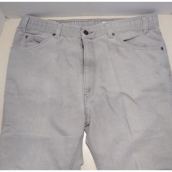 Levi’s Vintage 478 Grey Denim Cotton Poly Blend Jeans Copper Tab Cropped 38 x 32 - Picture 3 of 8